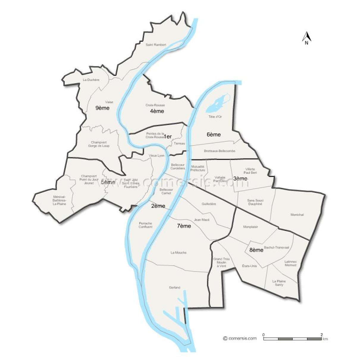 harta de Lyon paris