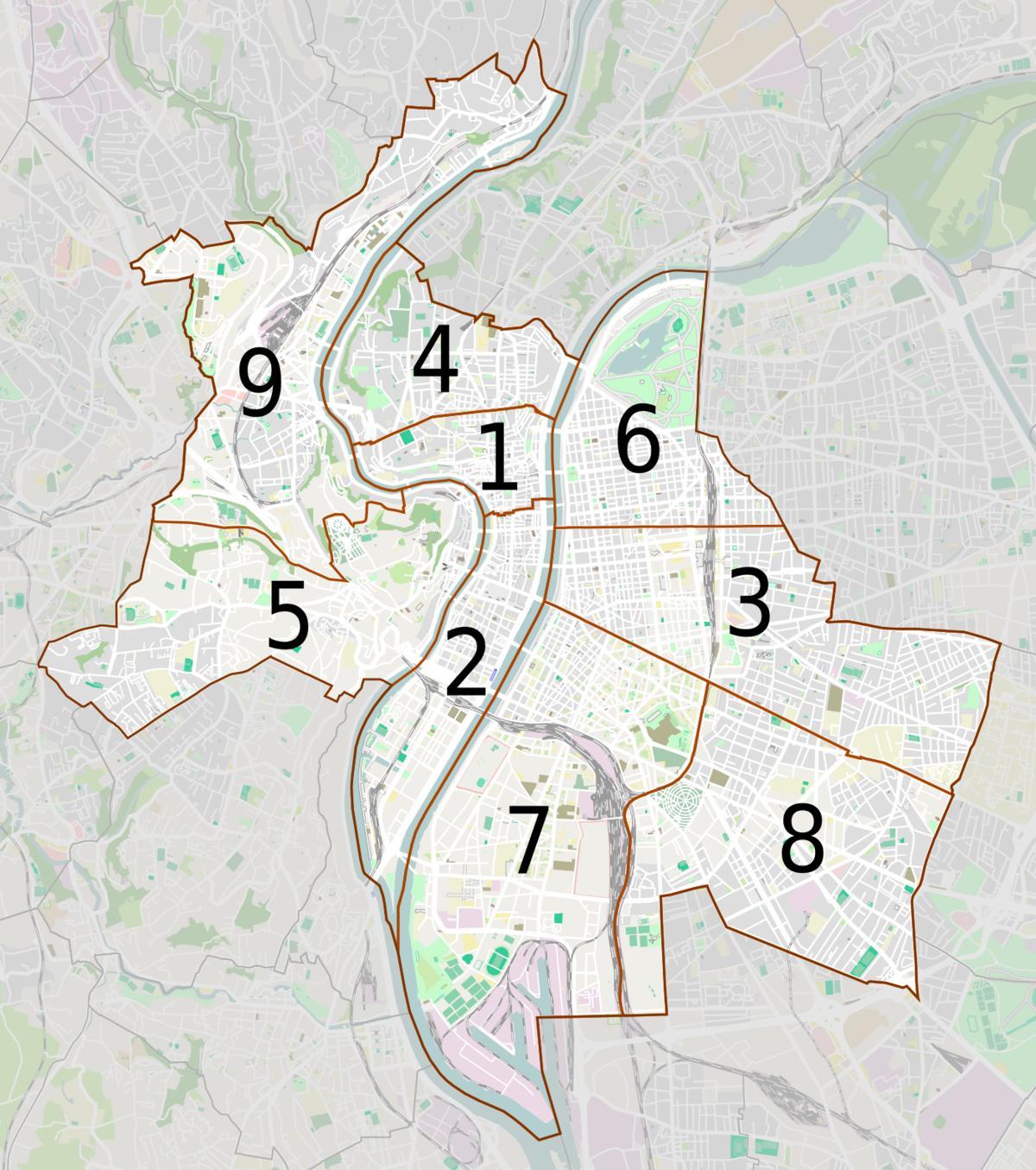 harta Lyon cartier