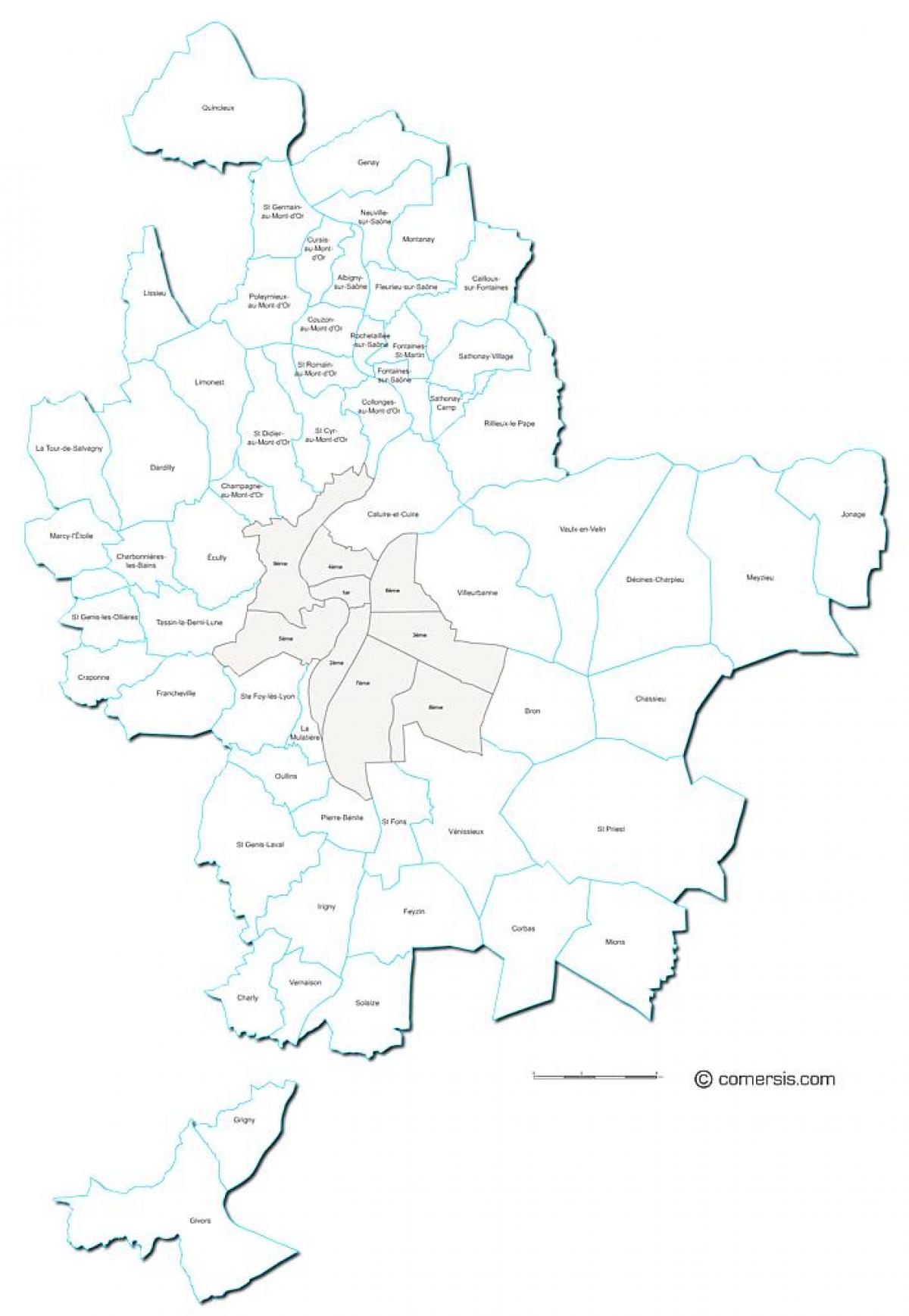 harta franței regiunea Lyon