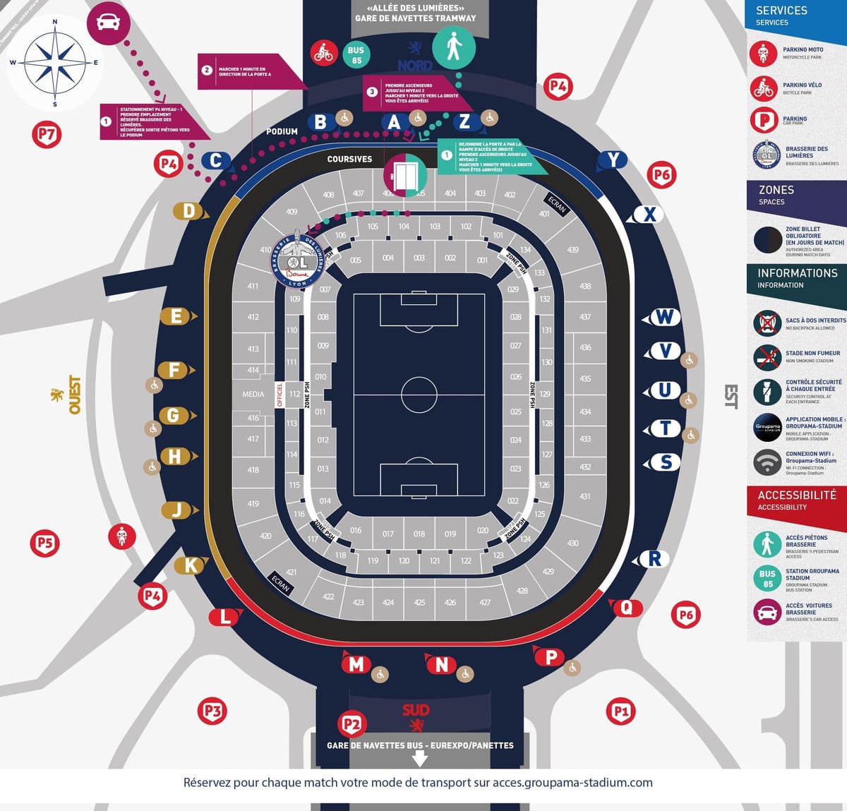 harta Lyon stadium
