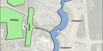 Harta Lyon aeroport terminal