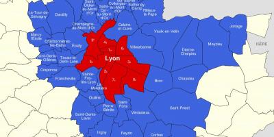 Harta Lyon suburbie 